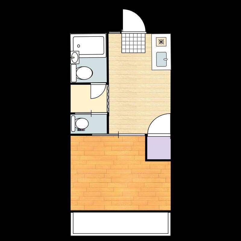 KAOKU屋島アパート(1DK/2階)の間取り写真