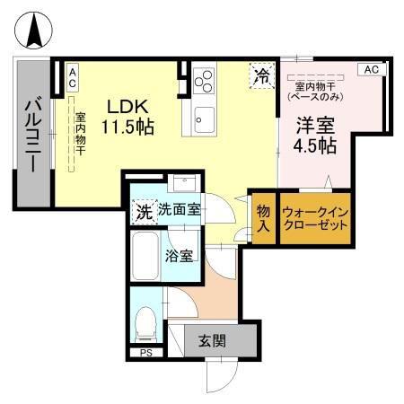 DR藤江北(1LDK/3階)の間取り写真