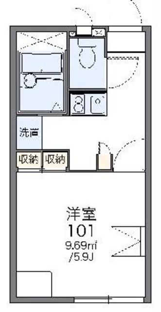 レオパレスMAI(1K/1階)の間取り写真