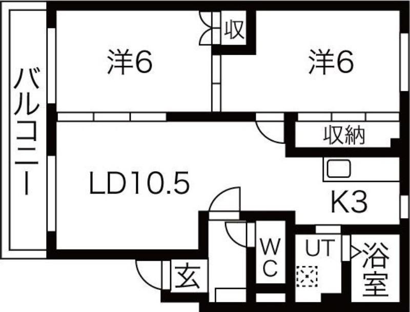 エストフォーレ16(2LDK/3階)の間取り写真