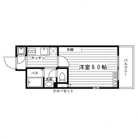 UNIETERNA多摩センター(1K/4階)の間取り写真