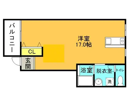 FFOREST 山崎(ワンルーム/1階)の間取り写真