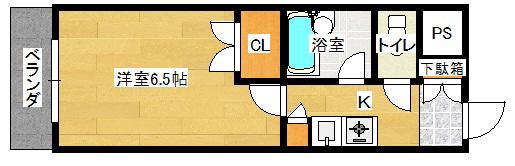 晴和ビル(1K/4階)の間取り写真