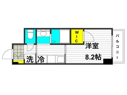 LUCE(1K/3階)の間取り写真