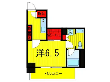 ザ・パークハビオ浅草駒形(1K/5階)の間取り写真