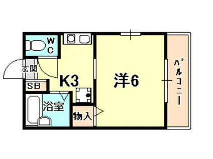プチシャトー北昭和(1K/2階)の間取り写真