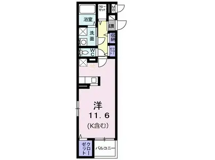 プチ・アンジュ(ワンルーム/2階)の間取り写真