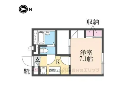 レオパレス 伏見Ⅱ(1K/1階)の間取り写真