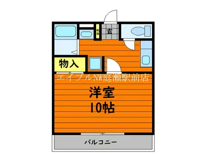MOREモア弐番館(1K/2階)の間取り写真