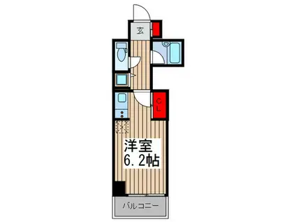 ジョイシティ住吉II(ワンルーム/8階)の間取り写真