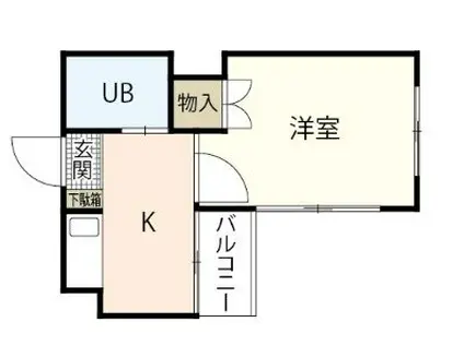 ウィング大竹(1K/4階)の間取り写真