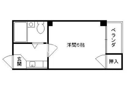 カルムイン音羽(1K/3階)の間取り写真