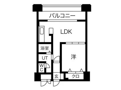 藤井ビル菊水III(1LDK/6階)の間取り写真