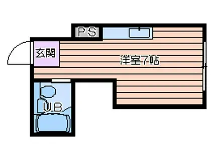 上本町ロイヤルハイツ(ワンルーム/2階)の間取り写真