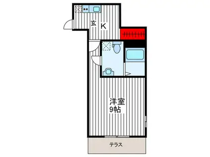 ACADEMIA ART TOKYO天文台学院(1K/1階)の間取り写真