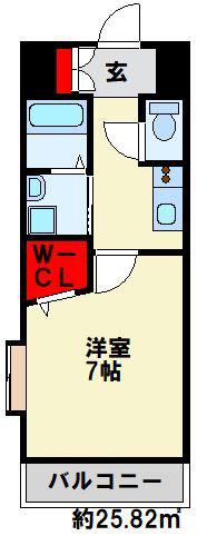 アクシオ北九州II(1K/4階)の間取り写真