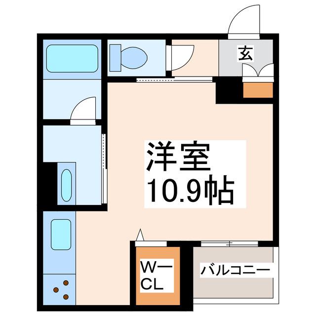 SHAMAISON新町T.H(ワンルーム/4階)の間取り写真
