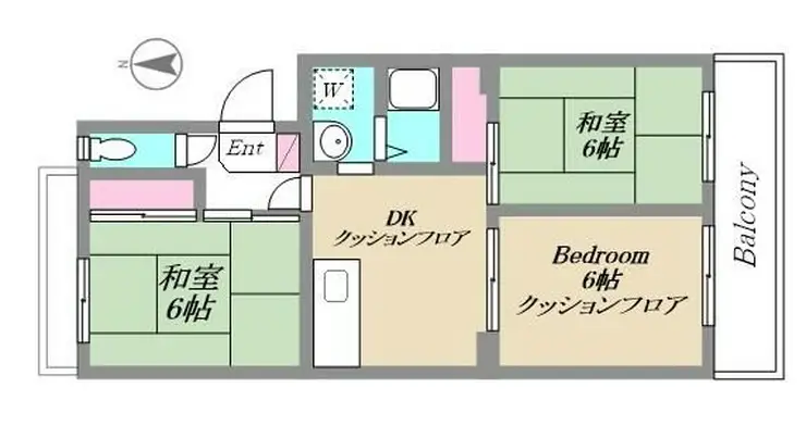 エステート松風台 2階階 間取り