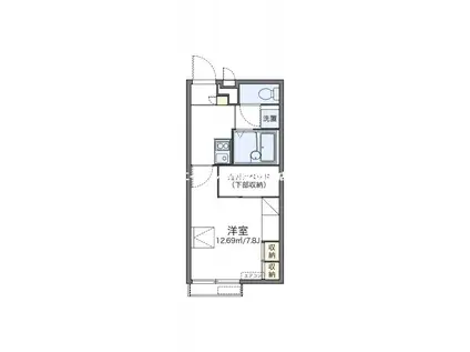 レオパレスパル北方III(1K/2階)の間取り写真