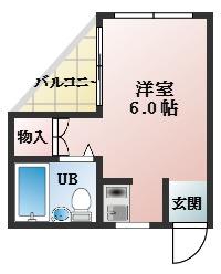 国分本町マンション(ワンルーム/2階)の間取り写真