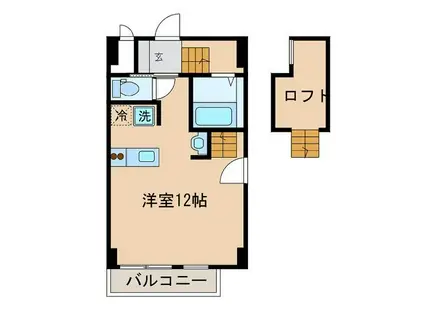 コリドールバリ(1K/1階)の間取り写真
