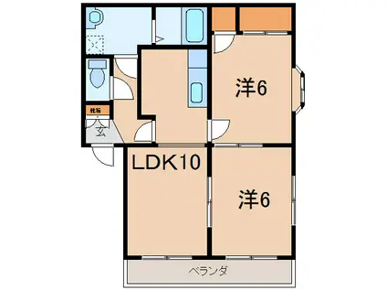 ネオハイツ(2LDK/1階)の間取り写真
