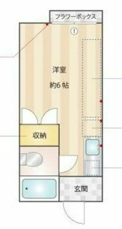 鈴蘭荘 2階階 間取り