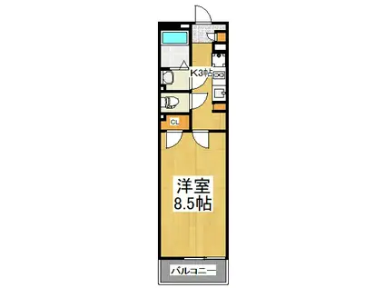 レオネクスト八重(1K/1階)の間取り写真