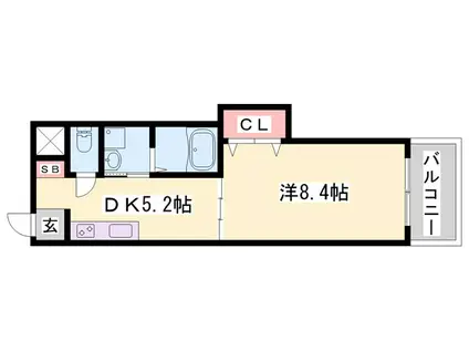 フレシールメゾン A棟(1DK/2階)の間取り写真