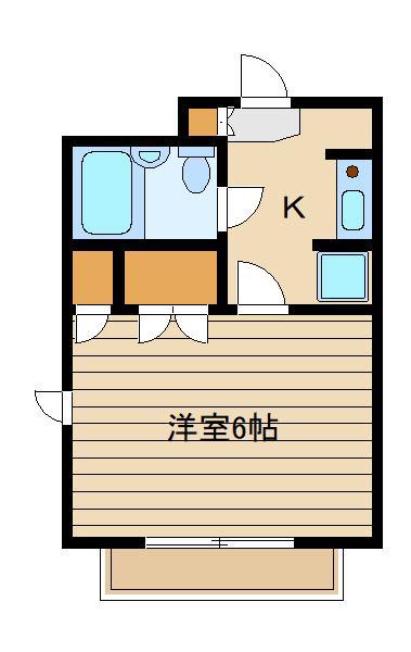 マーサレイヌ(1K/2階)の間取り写真