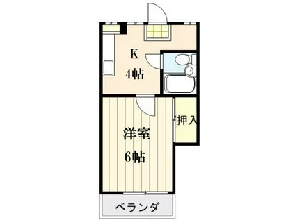 山口ビル(1K/3階)の間取り写真