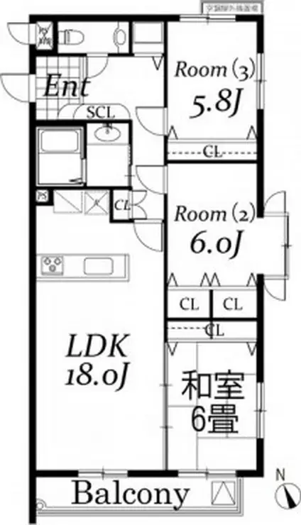 ヴィラージュ西荻 4階階 間取り