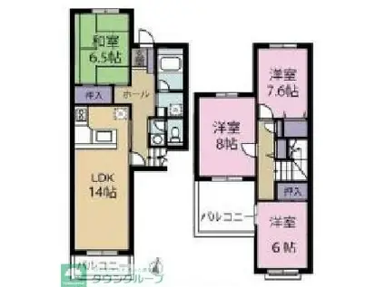 エルベマノワール(4LDK/2階)の間取り写真