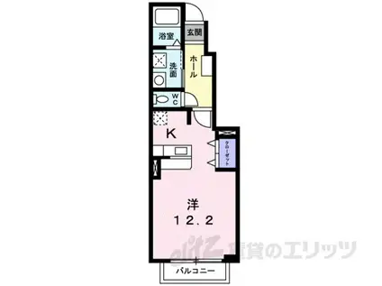 フラン・ジェルメ(ワンルーム/1階)の間取り写真