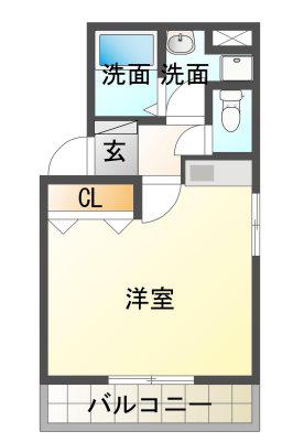 NTB-3(1K/4階)の間取り写真