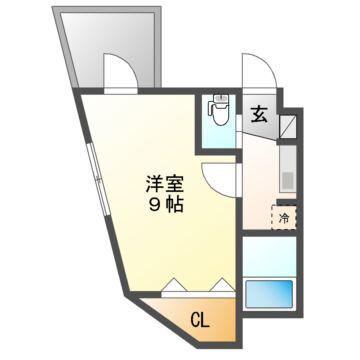 グランフォート那古野(1K/3階)の間取り写真