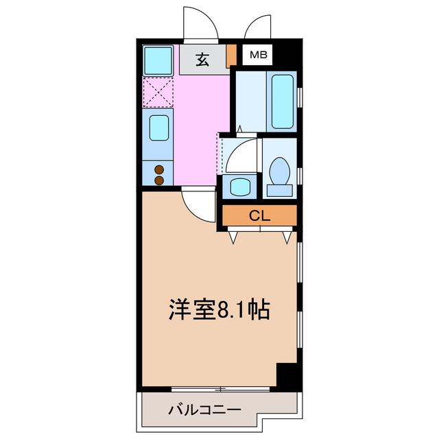 サンモール原(1K/2階)の間取り写真