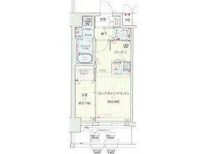 ファステート東大阪バレーナ(1LDK/2階)の間取り写真