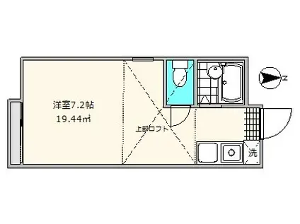 ラフィーネ荻窪II(ワンルーム/2階)の間取り写真