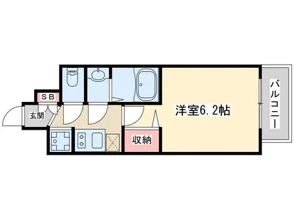 プレサンス大阪三国ネオス(1K/10階)の間取り写真