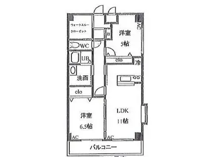 クープル南原(2LDK/3階)の間取り写真