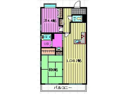 ラ・ソレイユさいたま(2LDK/3階)の間取り写真