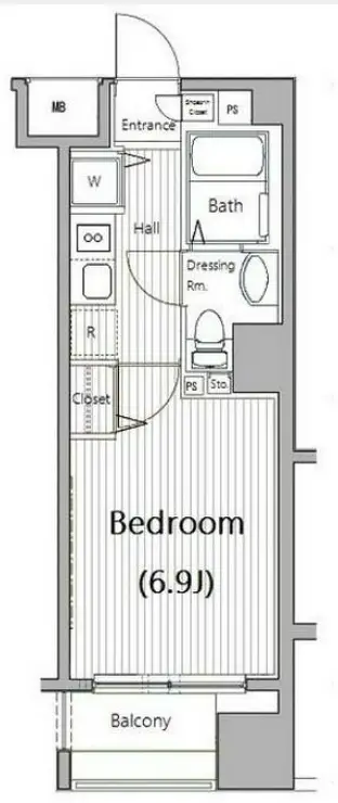 ガラ・ステーション東日本橋 6階階 間取り