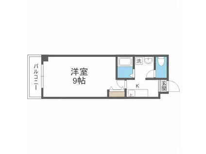 ヴィラペントハウス京橋IV(1K/7階)の間取り写真