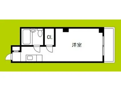 プレアール遠里小野II(ワンルーム/3階)の間取り写真