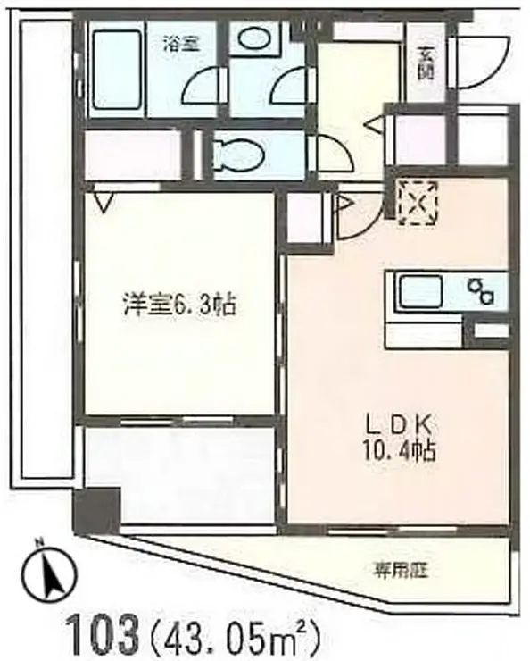 グランボナール II 1階階 間取り