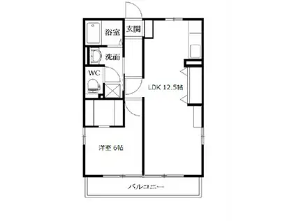 センチュリーレジデンスV(1LDK/2階)の間取り写真