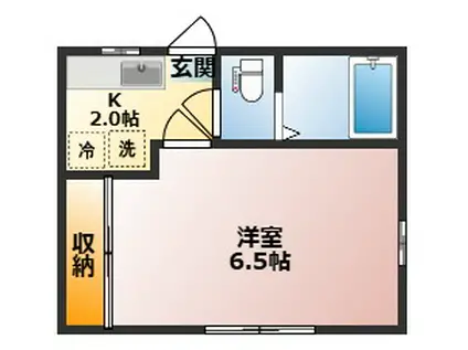 フォーブルホシノ(1K/1階)の間取り写真