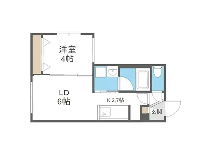 PRECIOUS MISONO(1LDK/3階)の間取り写真