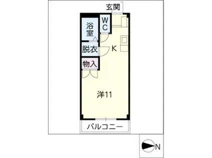 アーバンライフサワキ(ワンルーム/2階)の間取り写真